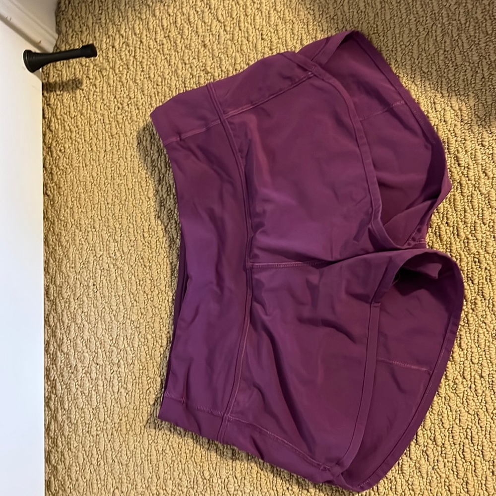 SIZE 2 Lululemon Speed-Up Low-rise Lined Short- Purple